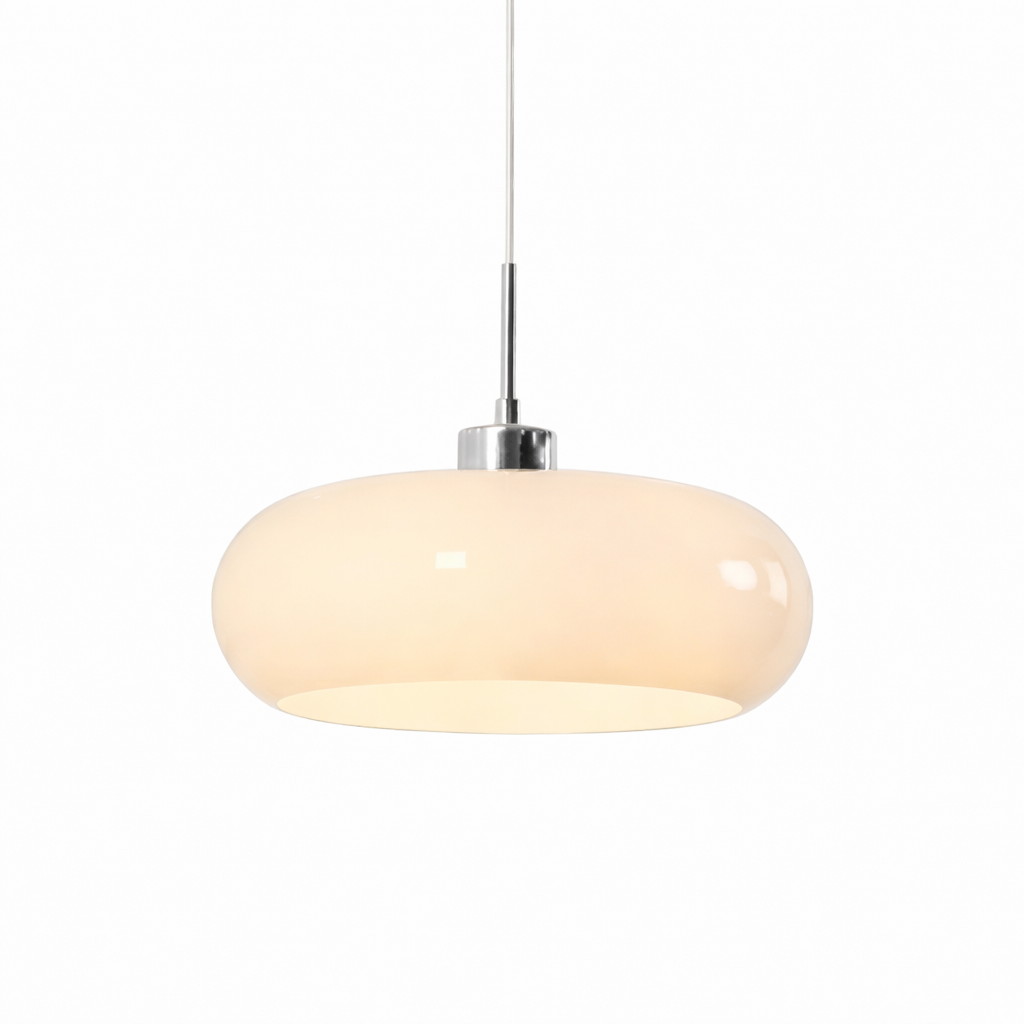 Bauhaus Hanglamp met Glazen Potvorm