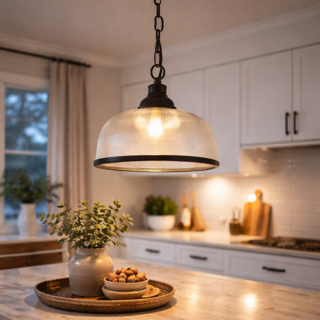 Suspension Noire Avec Un Seul Point Lumineux