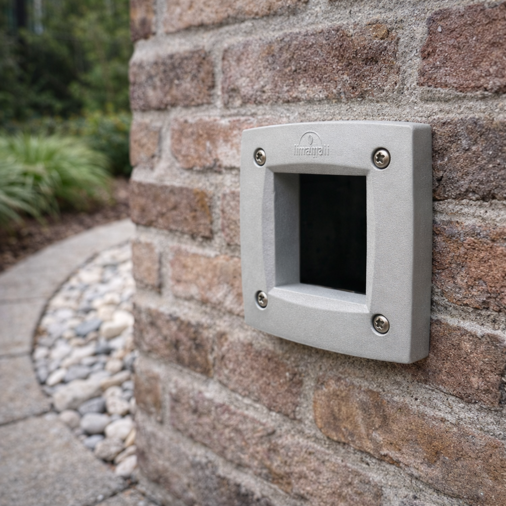 Vierkante Grijze Wandlamp Voor Gevelverlichting