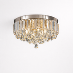 Moderne opbygget loftlampe med krystalfinish