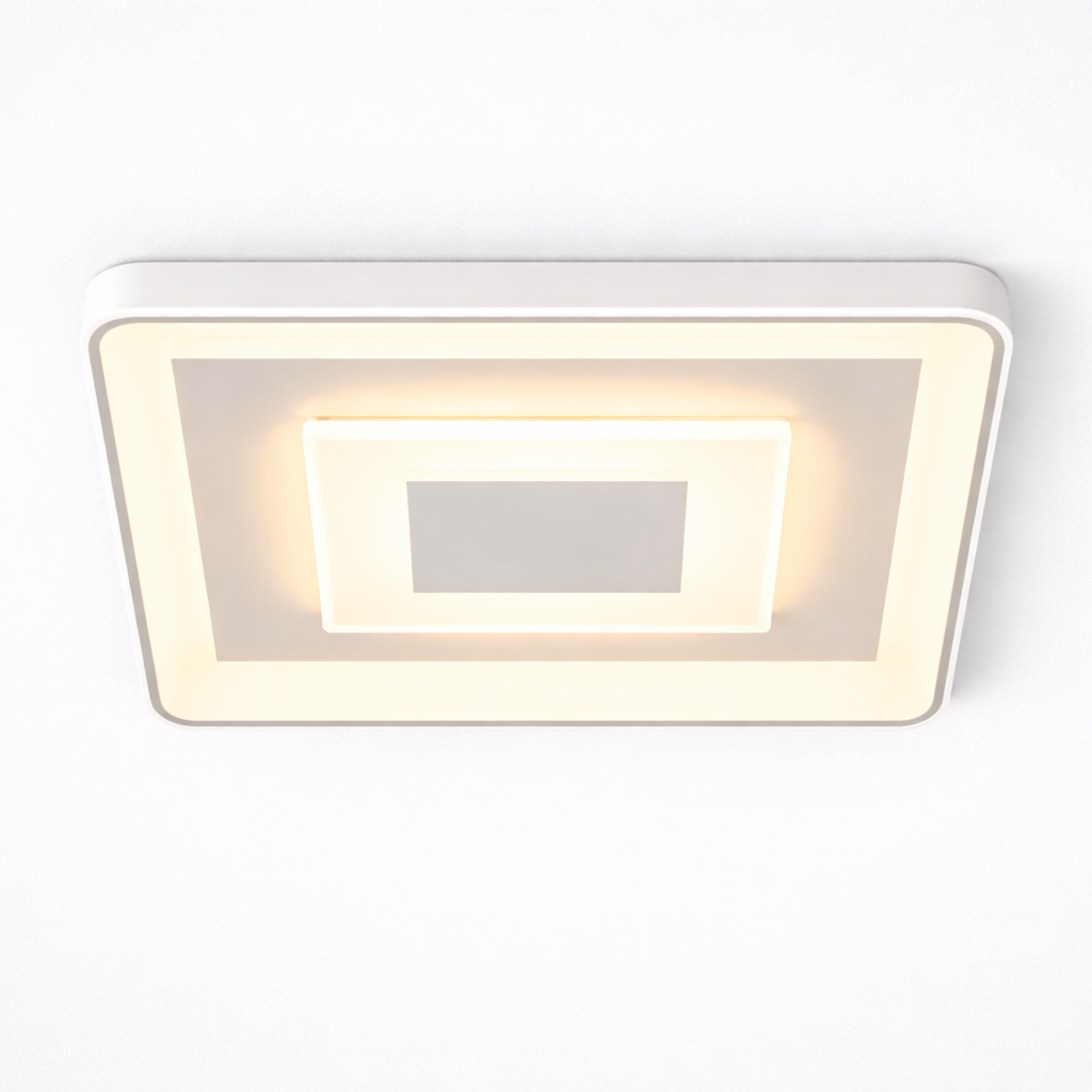 Vierkante Plafondlamp Met Strakke Vormgeving