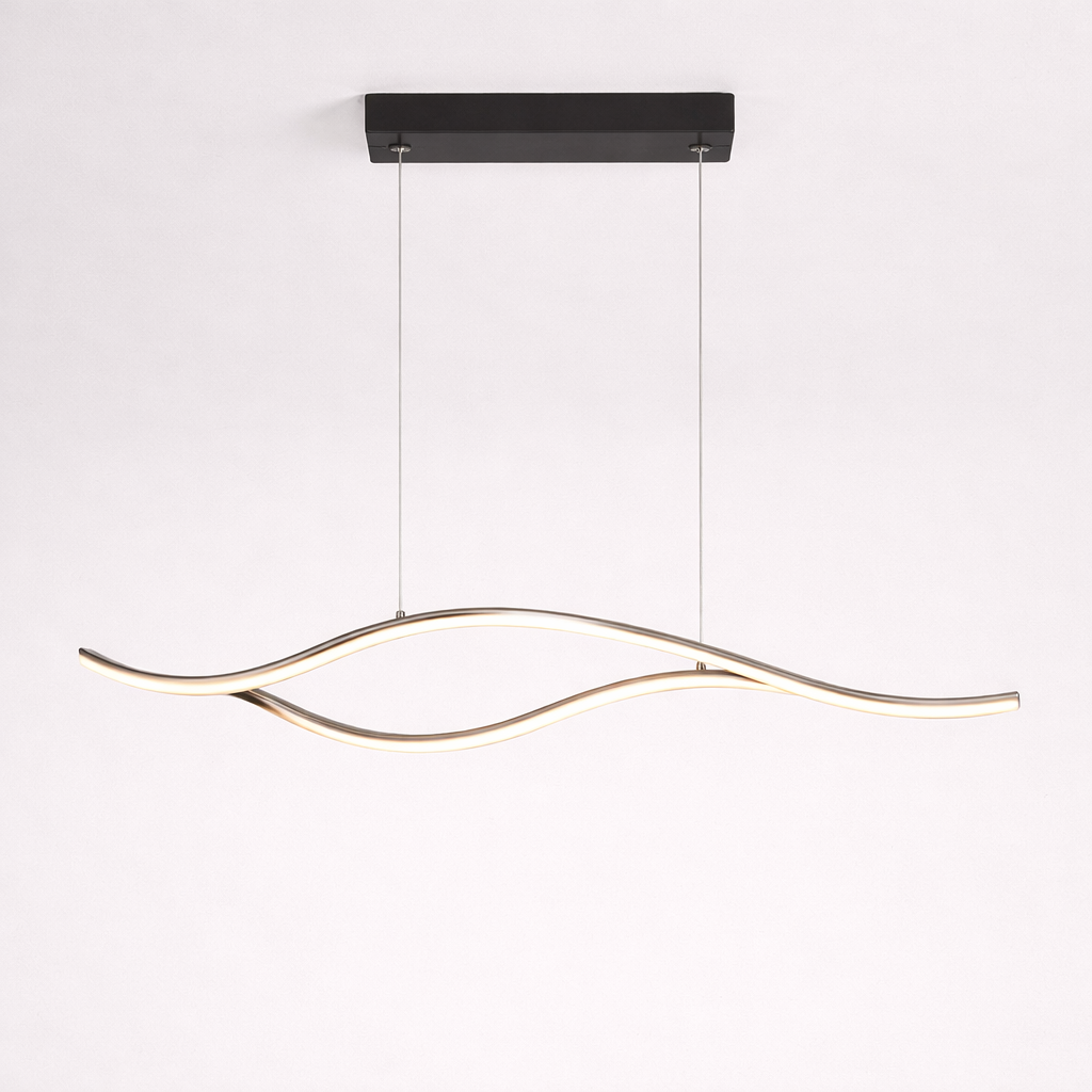 Hanglamp Met Dynamische Golfvorm En Moderne Lichtlijn
