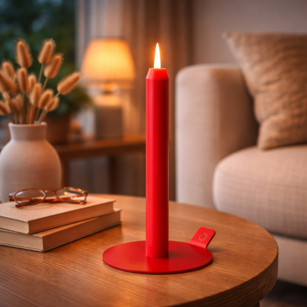 Moderner Kerzenhalter mit minimalistischem rundem Design