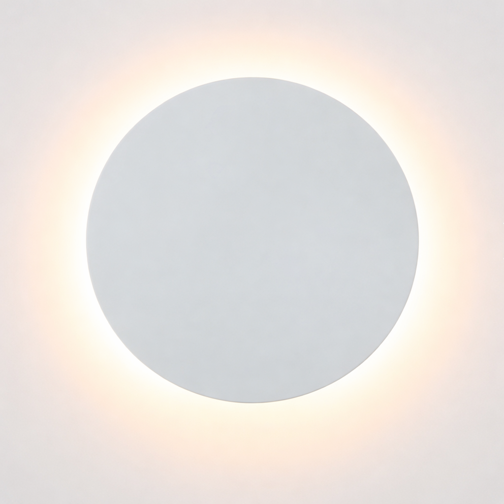 Ronde LED Wandlamp Met Achterverlichting En Instelbare Lichtkleur