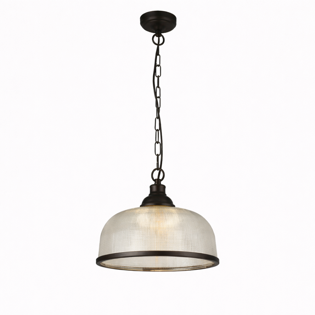 Suspension Noire Avec Un Seul Point Lumineux