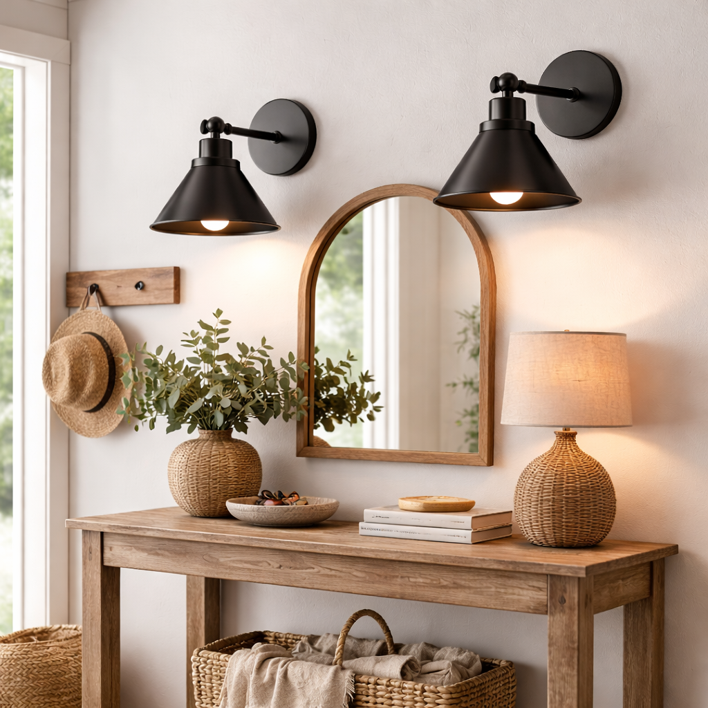 Applique murale industrielle avec alimentation sans fil