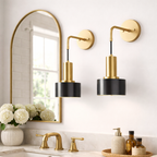 Set of 2 Wireless Wall Lamps with Teardrop Shape