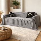 Tufted Plush Sofa Cover with Classic Look