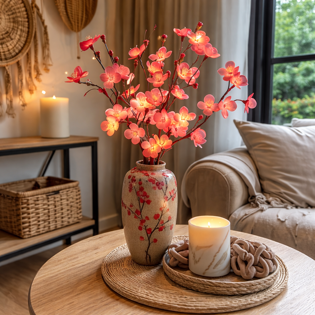 Decoratieve LED Taklamp Met Sfeervolle Twijgverlichting