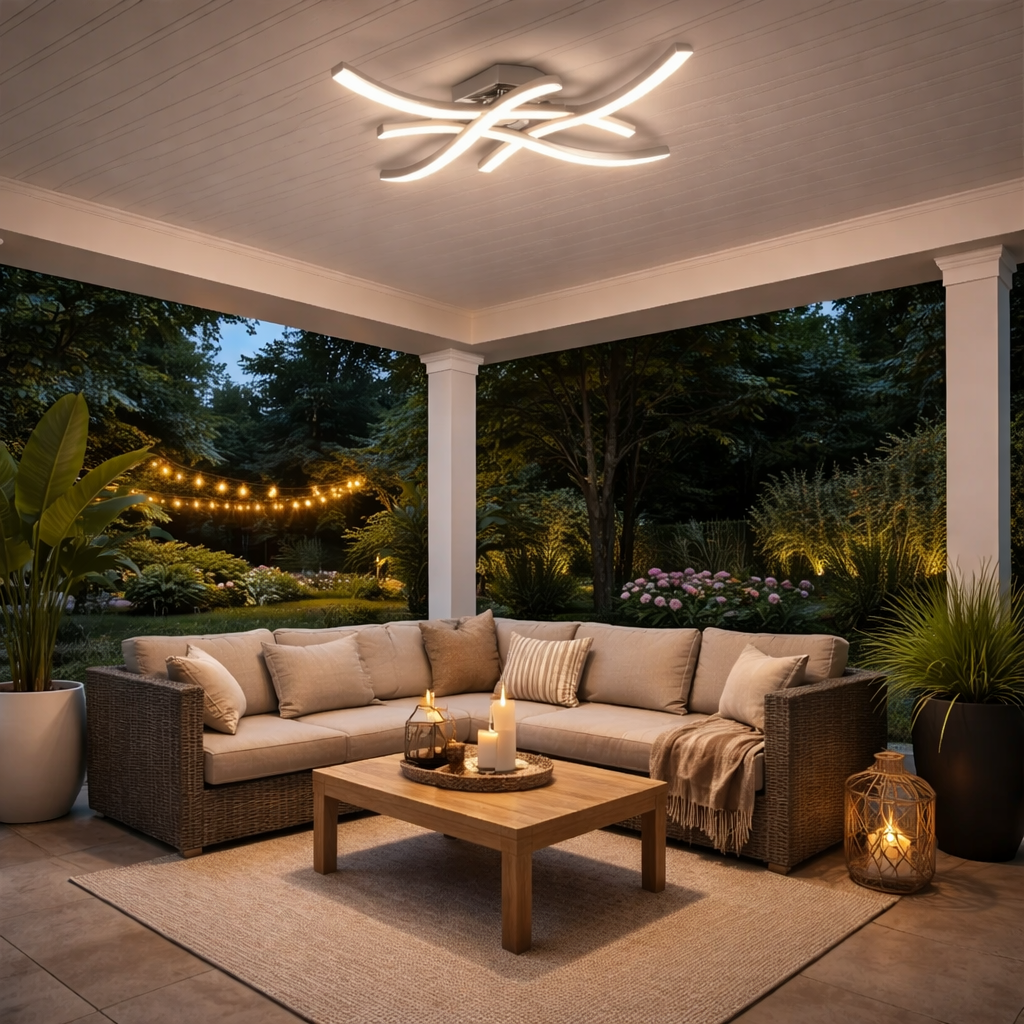 Square LED Ceiling Lamp With Even Light Distribution