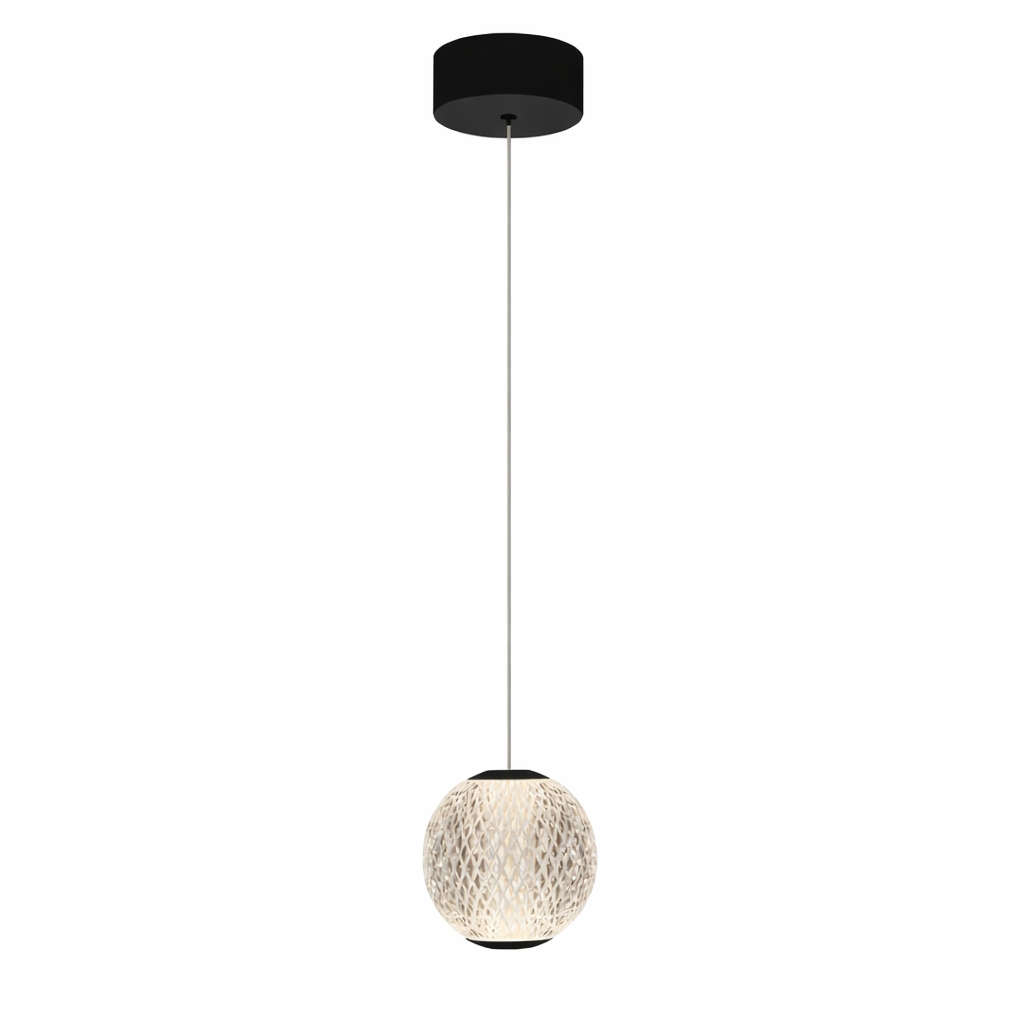 LED-Hängelampe mit einer Lichtquelle und klarer Form