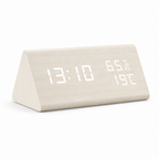 Réveil Digital en Bois avec Affichage LED