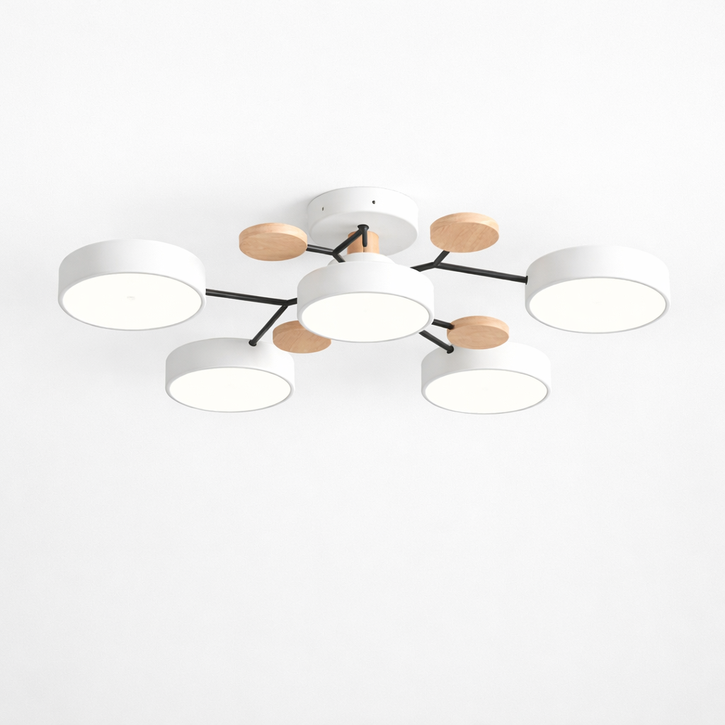 Circular Living Room Lamp with Integrated LED Module