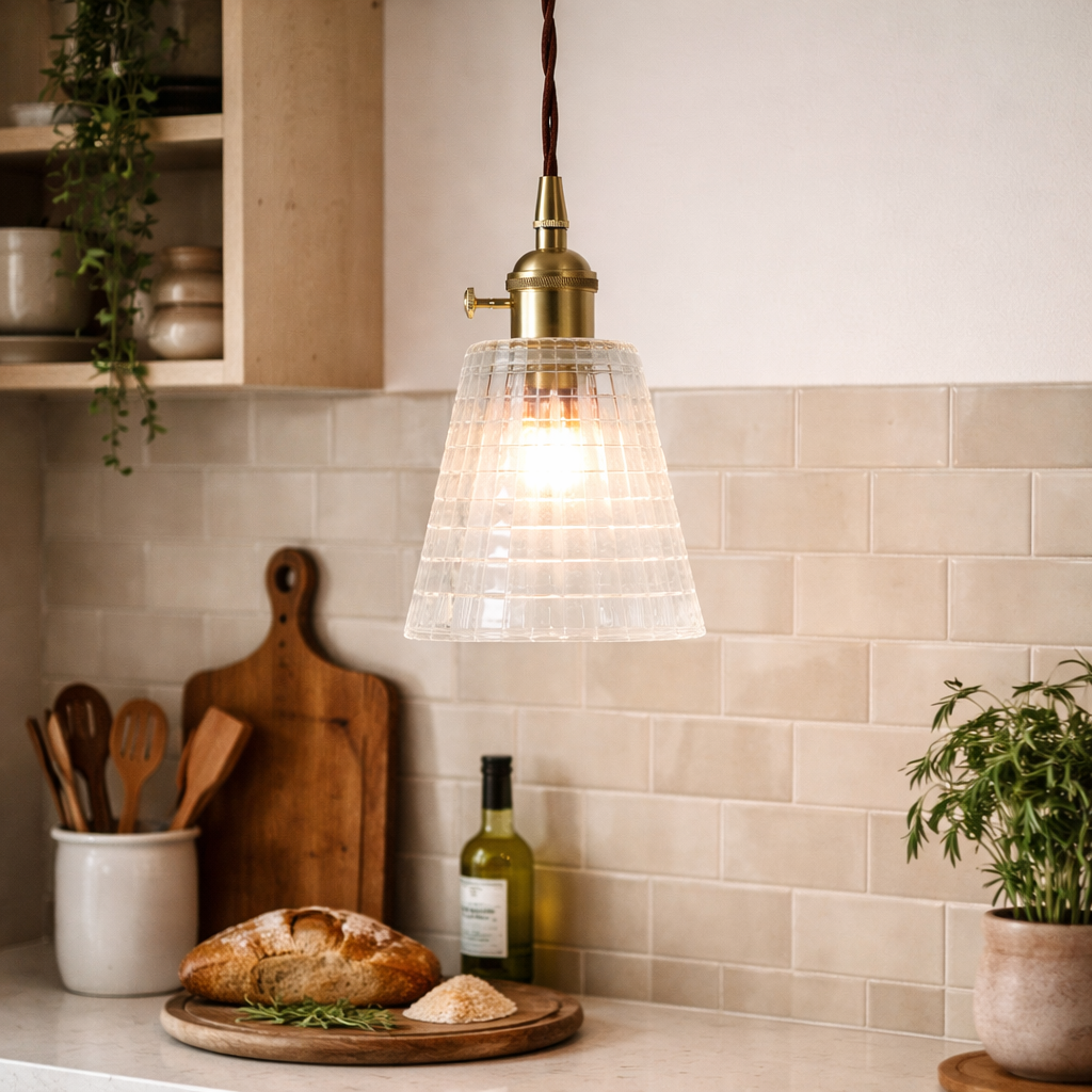 Japandi Glazen Hanglamp Voor Woonkamer Of Bar