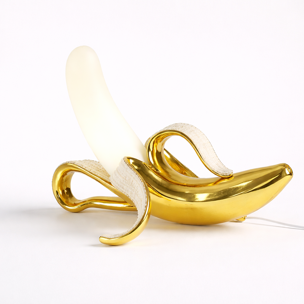 Lampe de table art déco en forme de banane