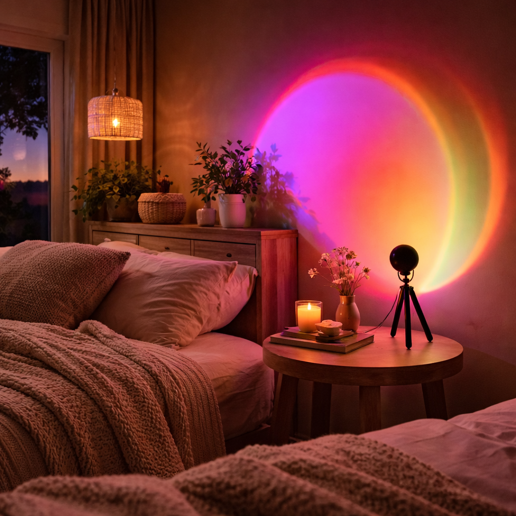 Projectielamp Met Zonsondergang Effect Voor Sfeerverlichting