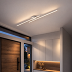 Elongated Aluminum LED Ceiling Lamp with Semi-Flush Mount