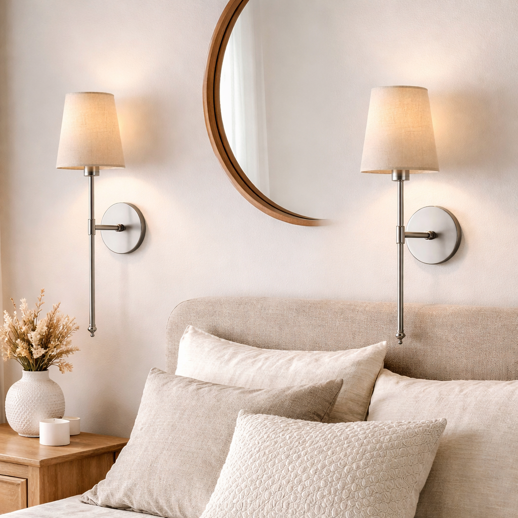 Set van Twee Draadloze Wandverlichting