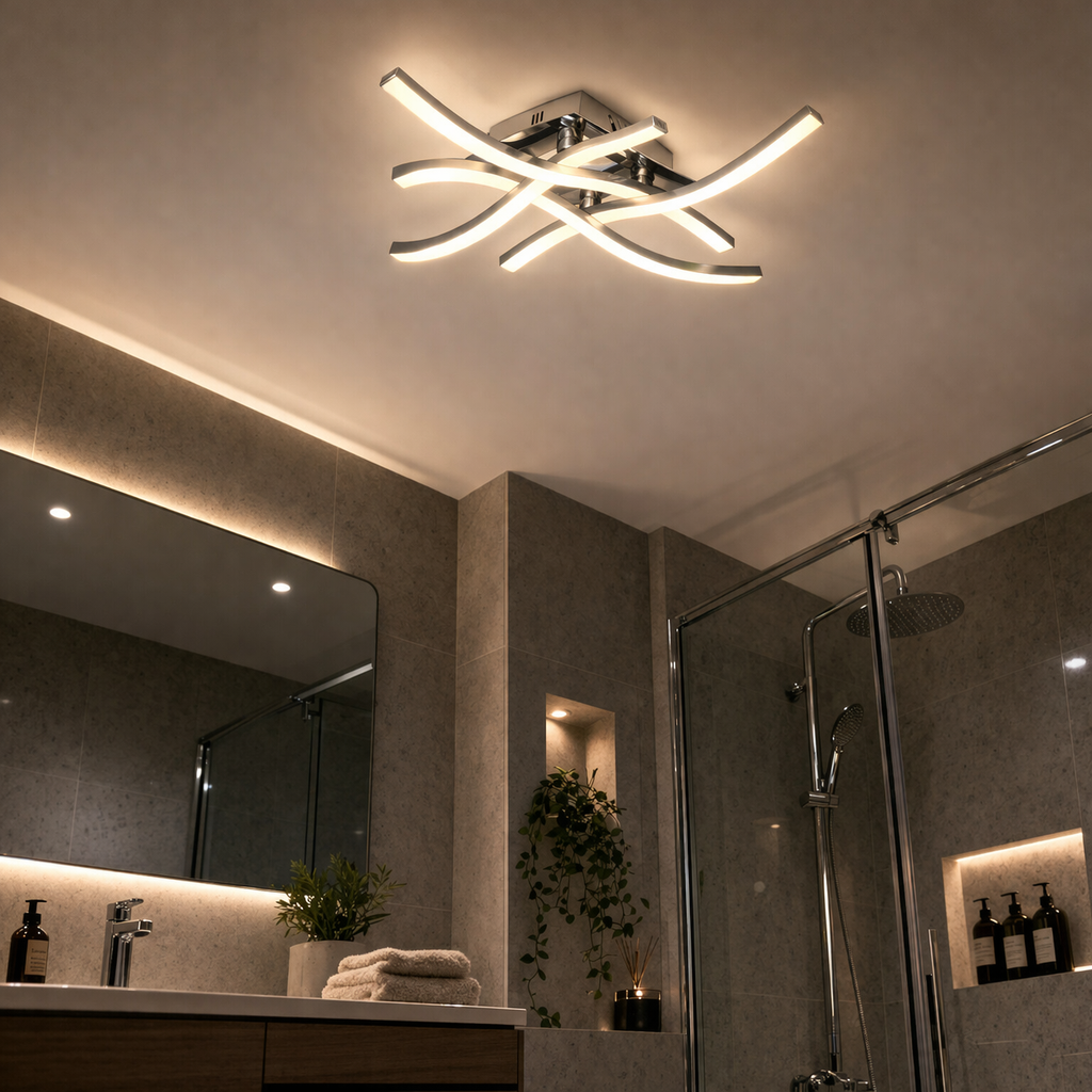 Square LED Ceiling Lamp With Even Light Distribution
