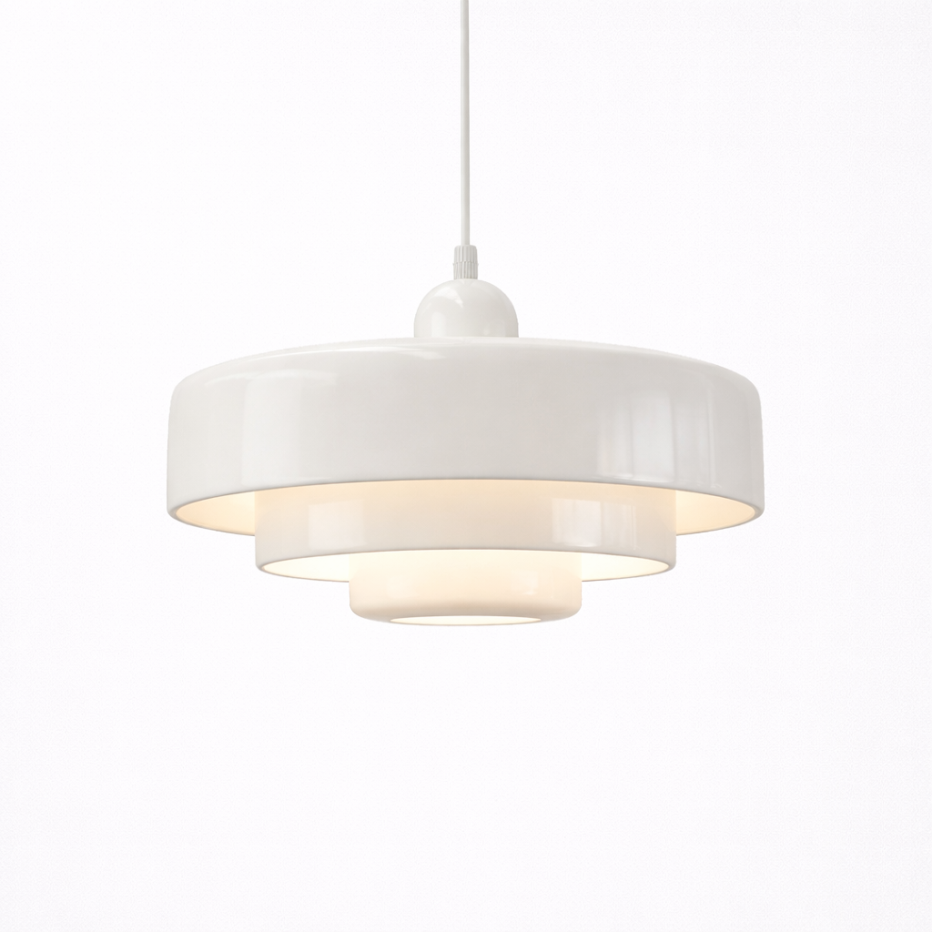 Three-Part Disc Pendant Lamp in Macaron Style