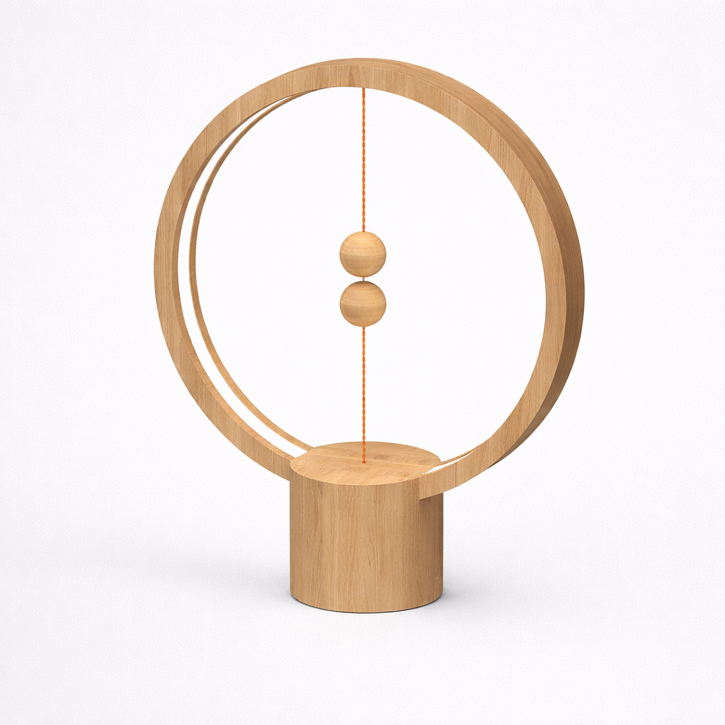 Rund Bordlampe Med Magnetisk Tænd/sluk Balance