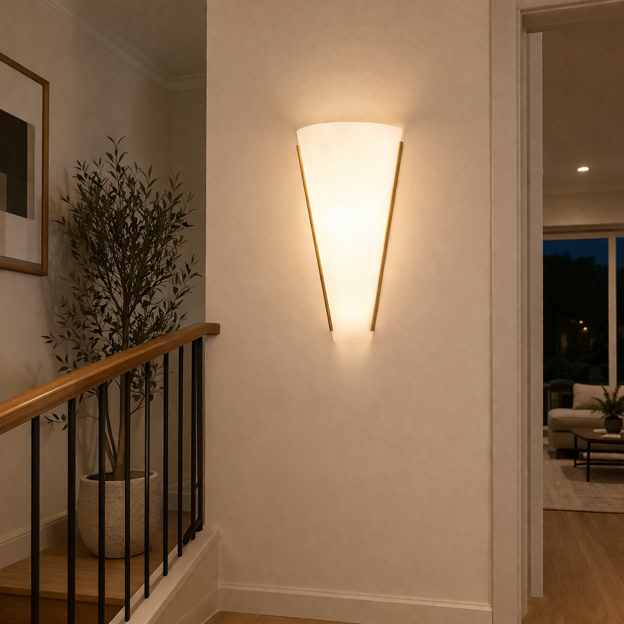 Applique murale LED avec ligne lumineuse épurée pour espaces intérieurs
