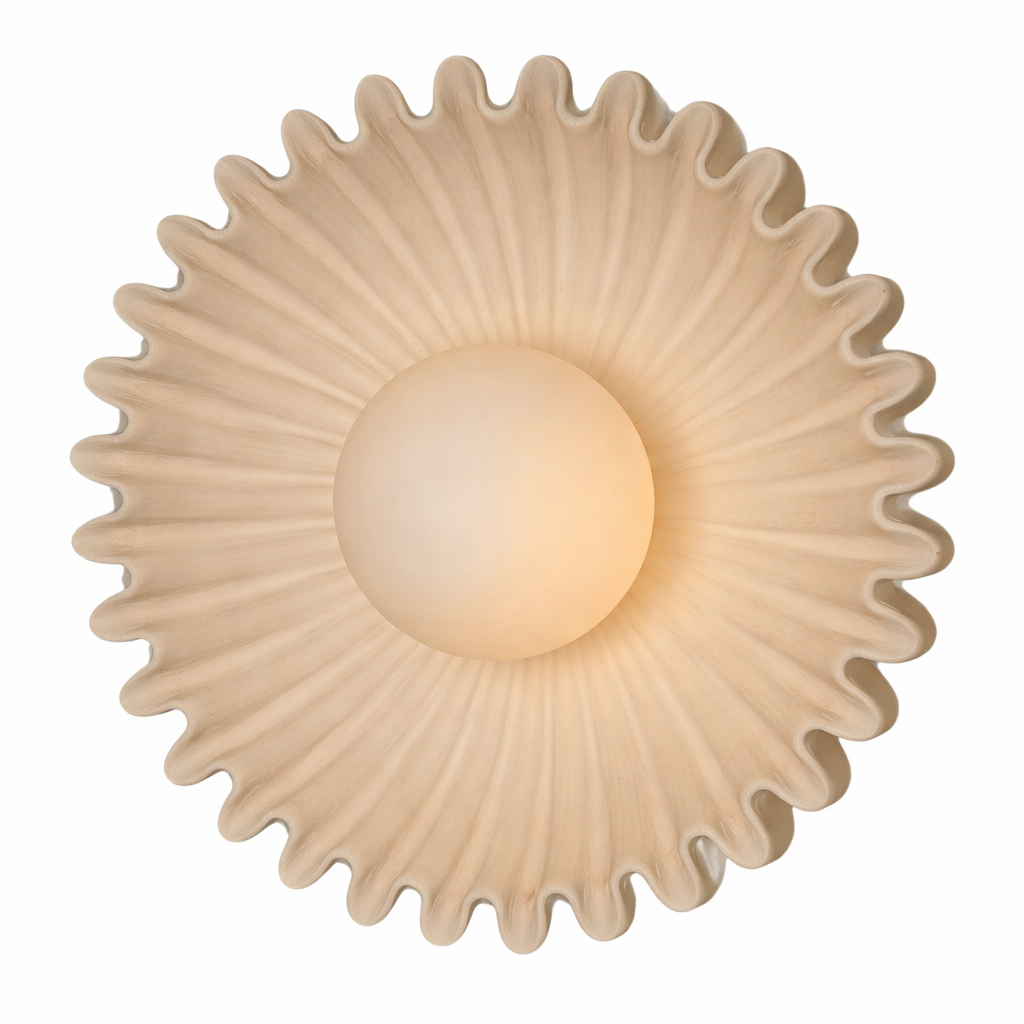 Ceramic Flower Wall Lamp in Nordic Style