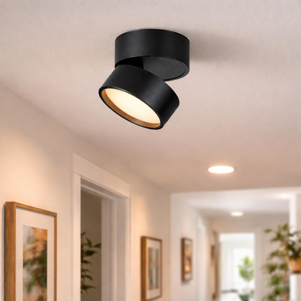 Adjustable LED Ceiling Lamp with Directional Light Panels