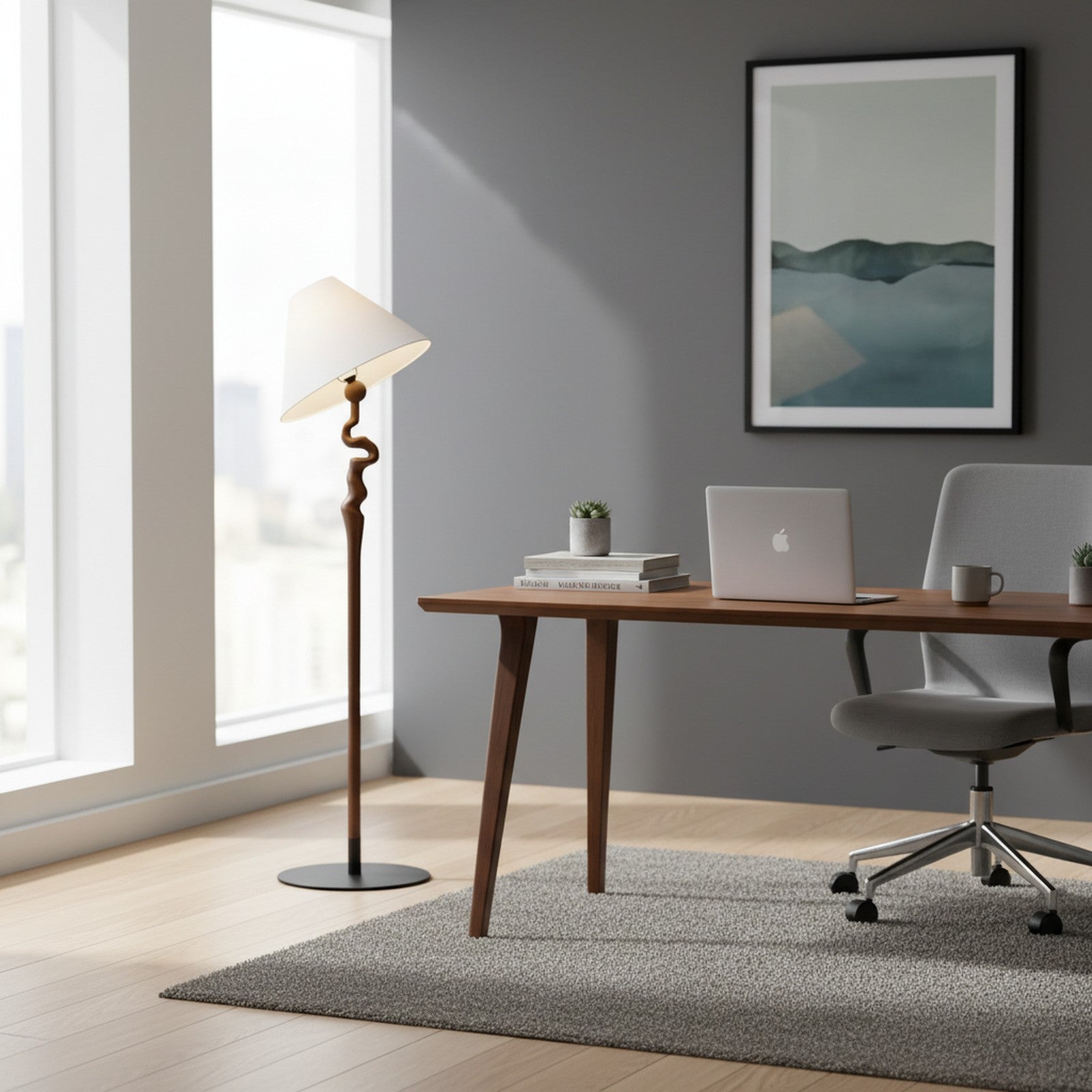Brodie Floor Lamp - Home Office Setting