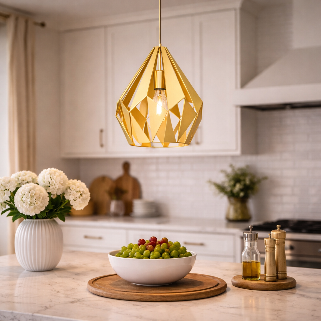 Hanglamp Met Geometrische Open Kap Voor Binnenruimtes