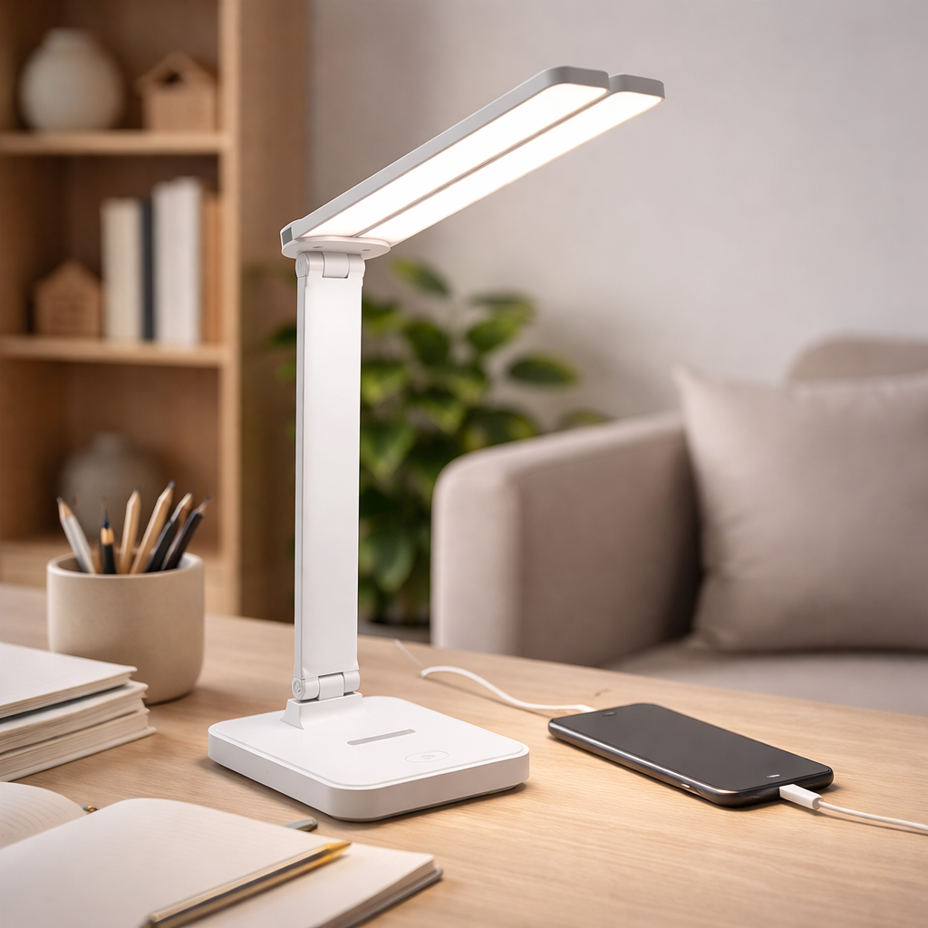 Oplaadbare LED Bureaulamp Met Touchbediening En Drie Lichtstanden