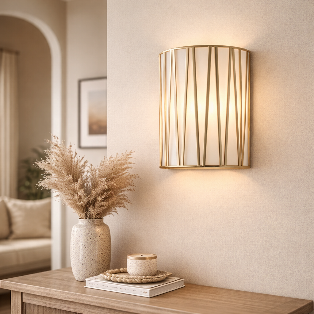 Wandlamp Met Paneelvormige Kap Voor Binnenverlichting