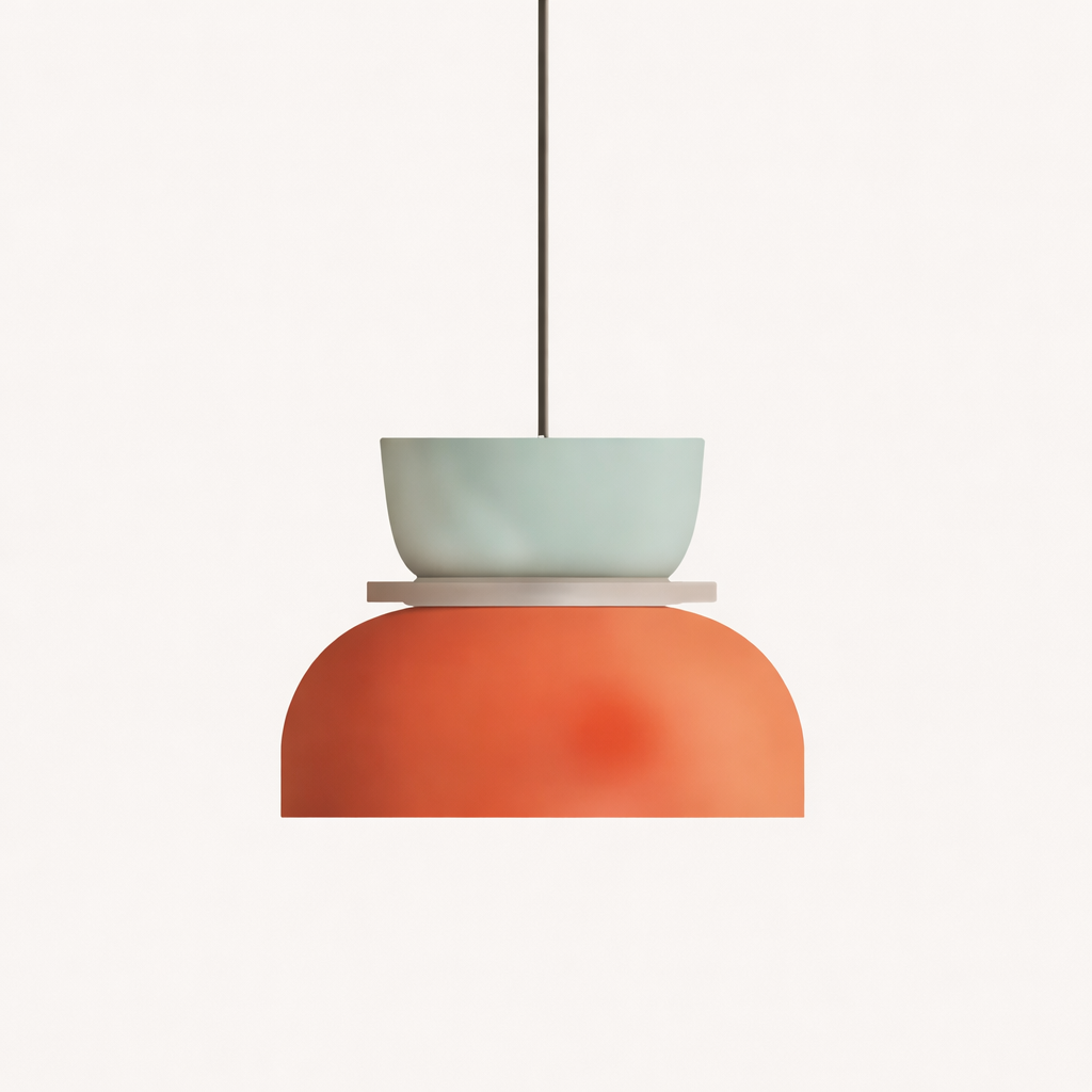 Hanglamp in Noordse Stijl met Colorblock Ontwerp