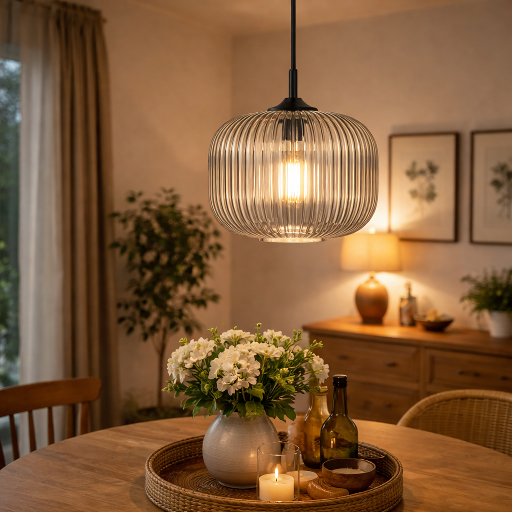 Lampe de table avec base classique et abat-jour en tissu