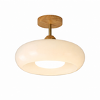 Bauhaus Plafondlamp met Glazen Schijfdesign