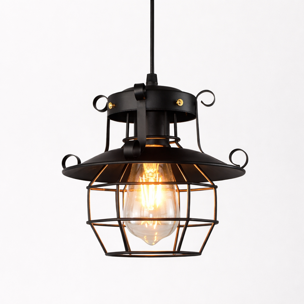 Plafonnier Industriel de Style Loft avec Influence Classique