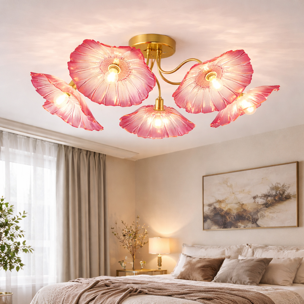 Loftsbelysning i Blomsterform med Kunstnerisk Udtryk