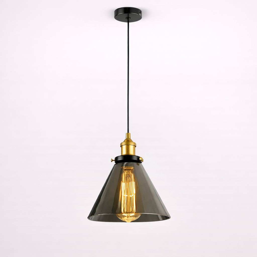 Hanglamp Met Gerookt Glas En Moderne Uitstraling