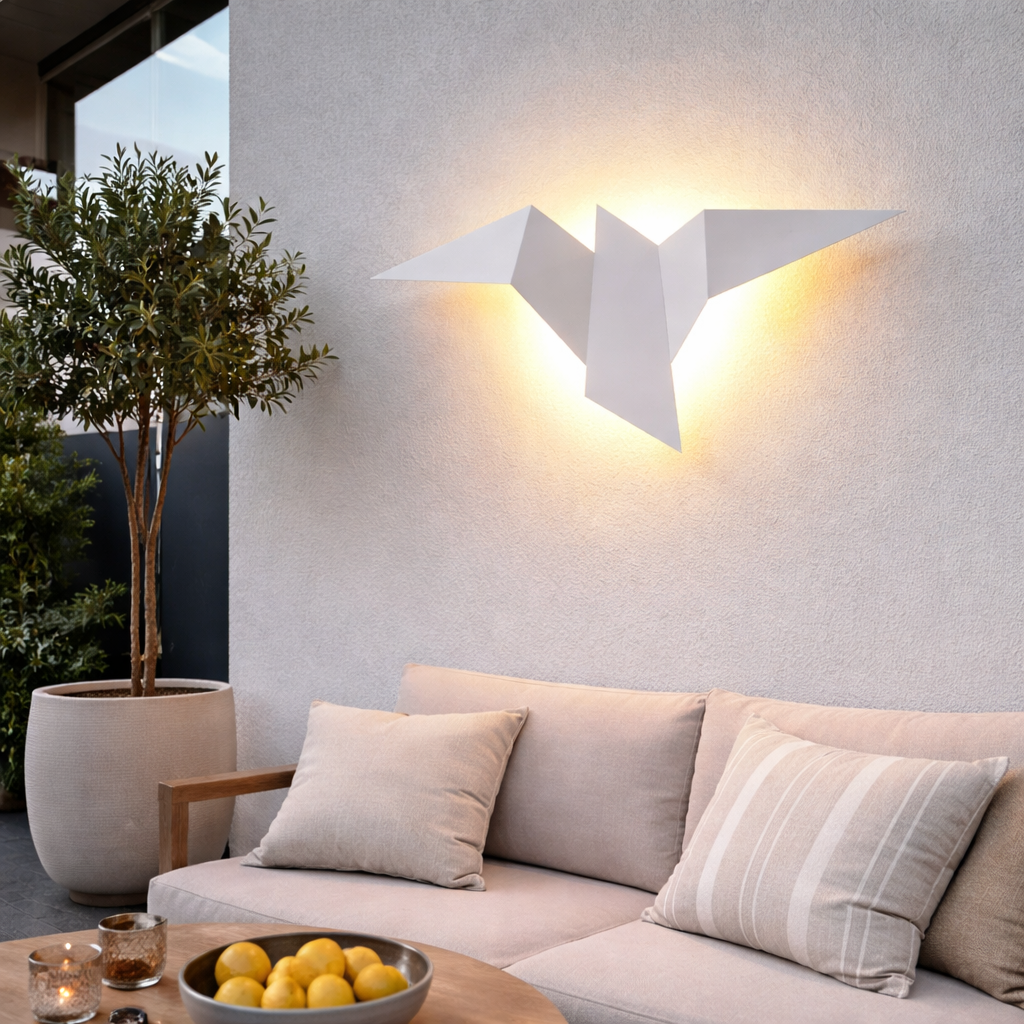 Wandlamp Met Vogelvorm En Decoratieve Lichtuitstraling