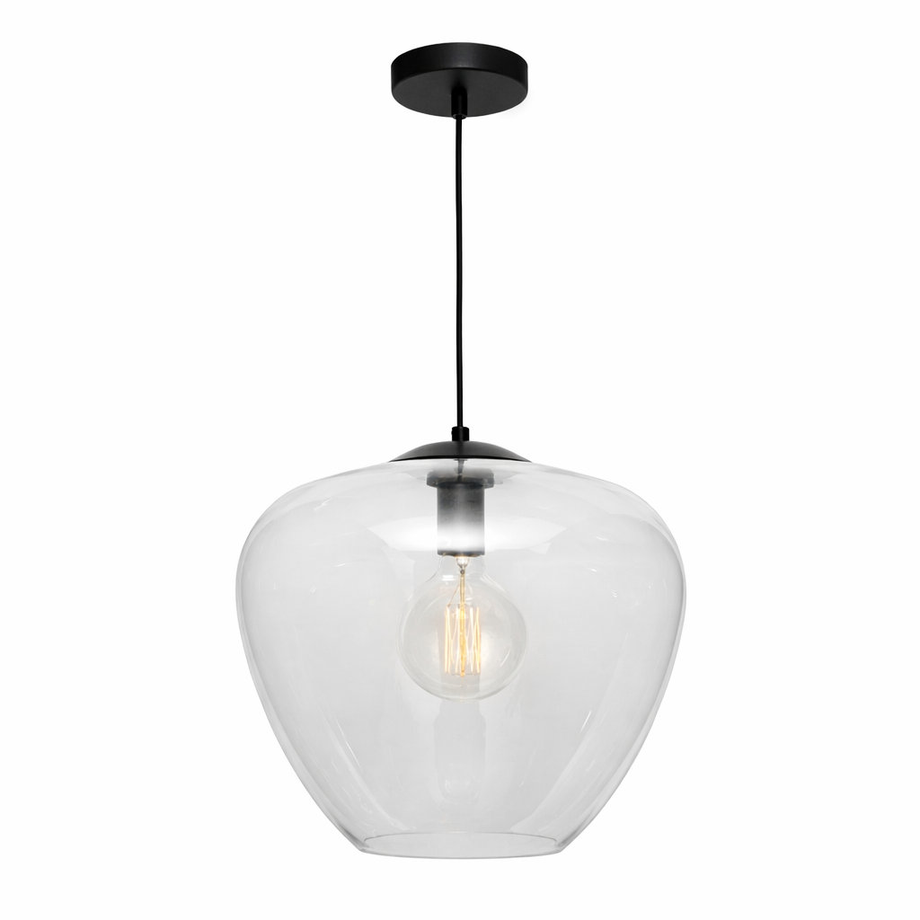 Grote Glazen Hanglamp Met Transparante Kap