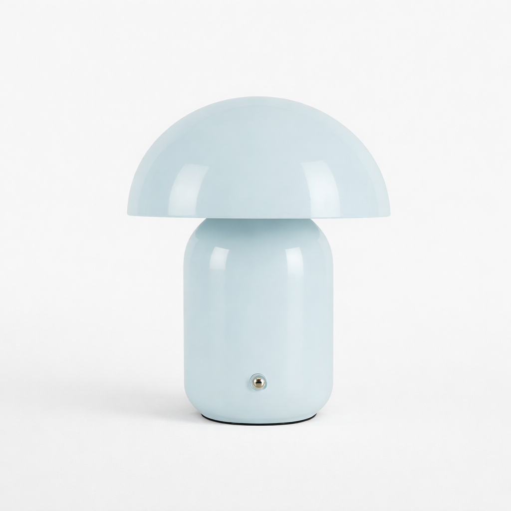 Genopladelig Bordlampe Med Svampeform Og Touchbetjening