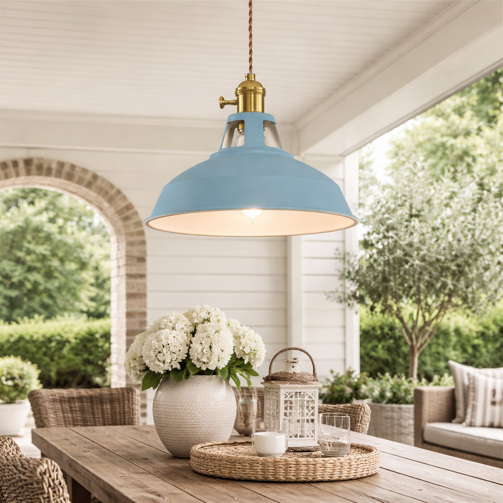 Retro loftslampe med industriel metalfinish