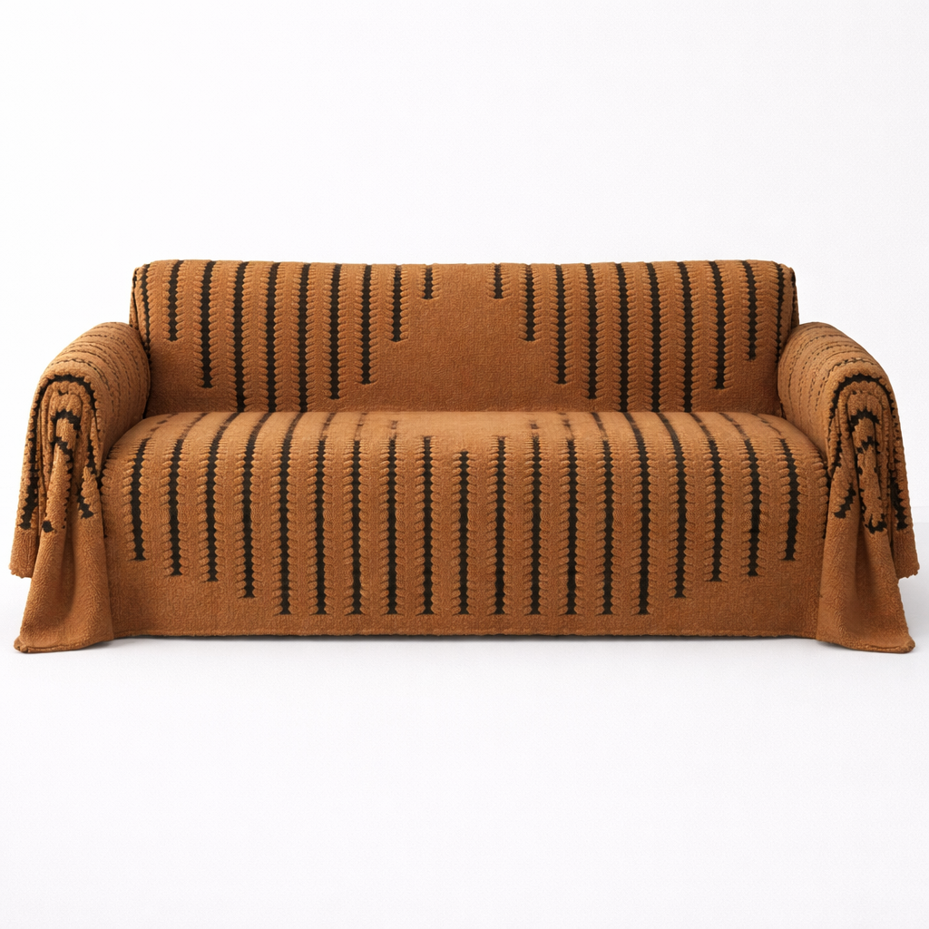 Tufted Plush Sofa Cover with Classic Look