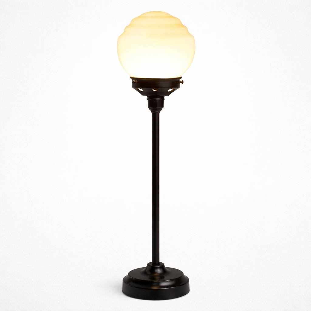 Bordlampe Med Schoolhouse Glaslampe