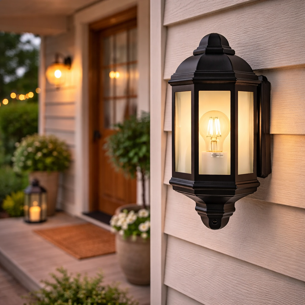 Black Outdoor Wall Lamp For Facade Lighting