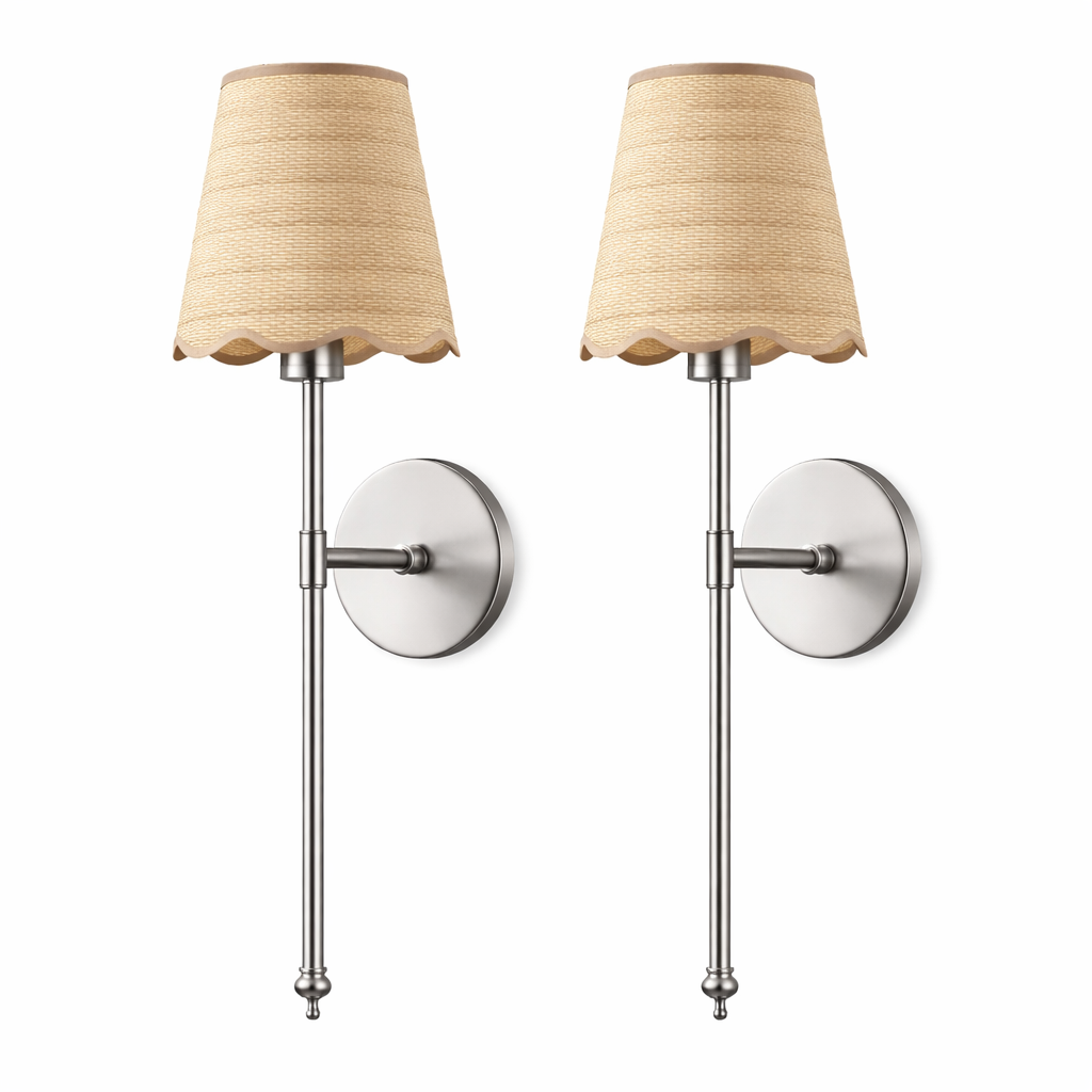 Sæt med 2 ledningsfri væglys i boheme-stil