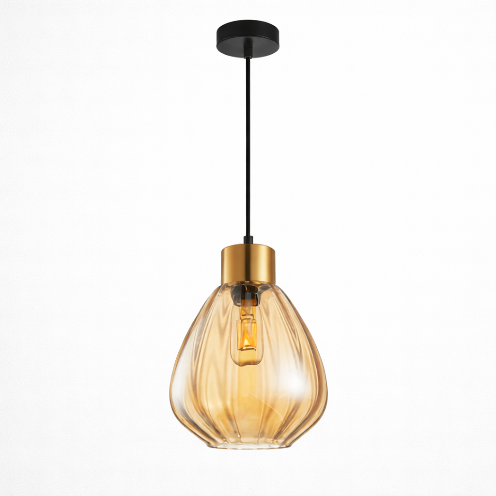 Glazen Hanglamp Met Tulpvormige Kap