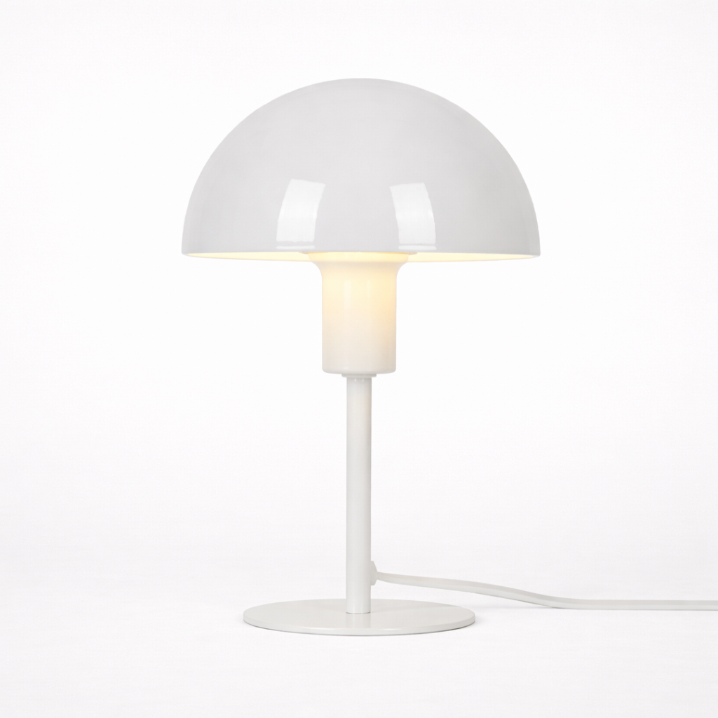 Compacte Tafellamp Met Ronde Kap En Moderne Vorm