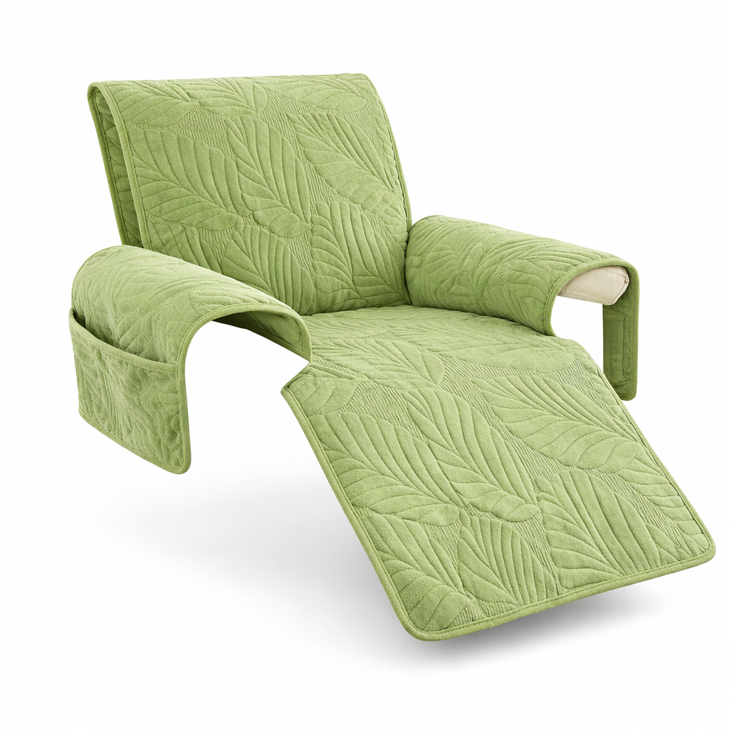 Sofaovertræk med dekorative foldedetaljer