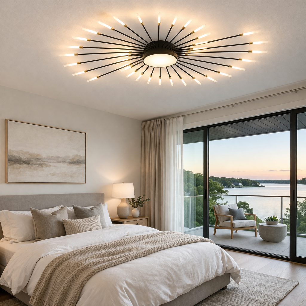 Design Plafondlamp Voor Woonkamer Met Moderne Lichtstructuur
